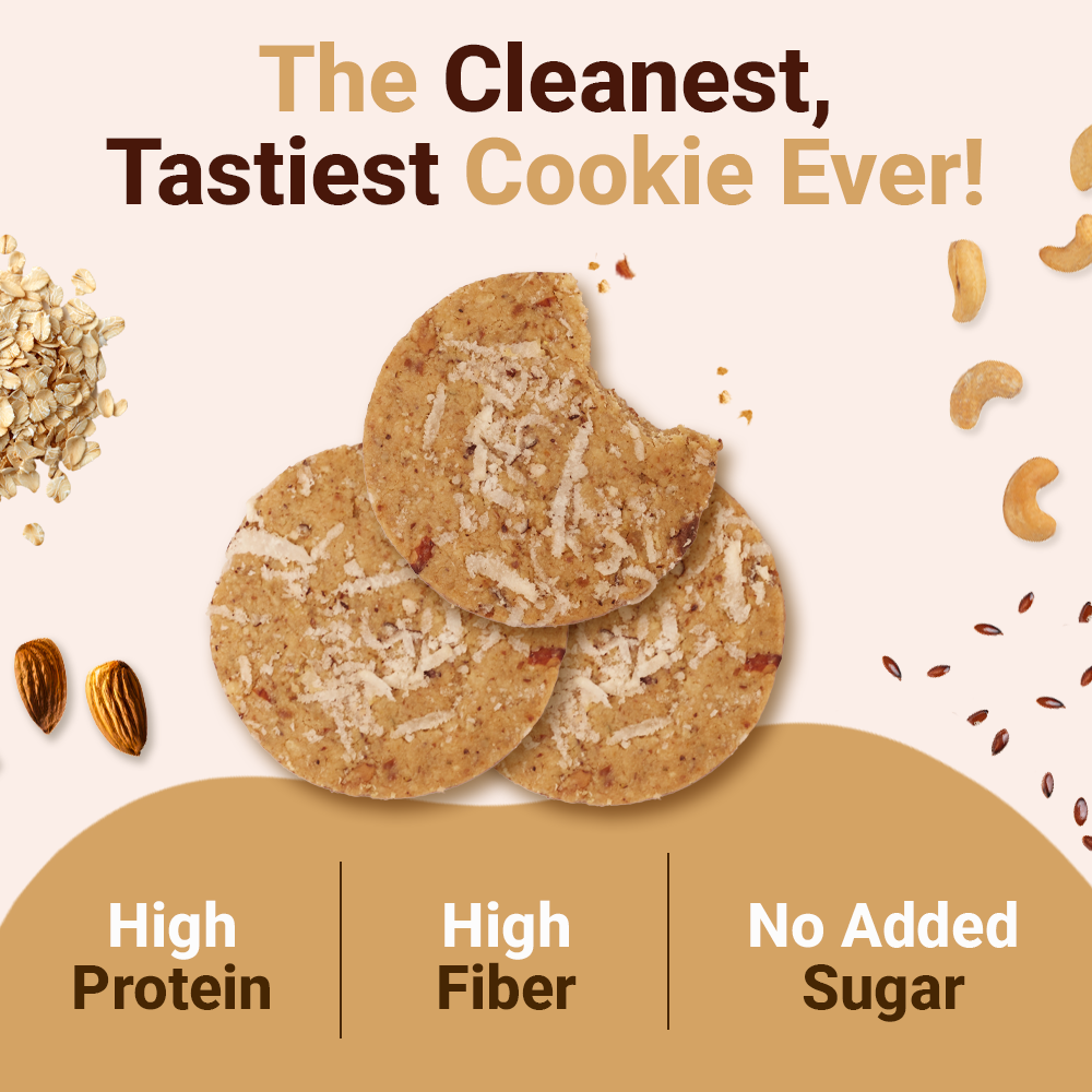“The cleanest, tastiest cookie ever – Beyond Food Oatmeal Cookies with high protein, high fiber, and no added sugar.”