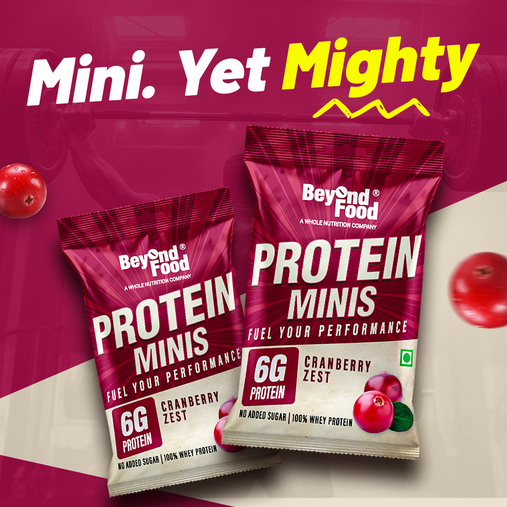 Beyond Food Protein Minis Cranberry Zest – antioxidant rich protein snack with 6g protein