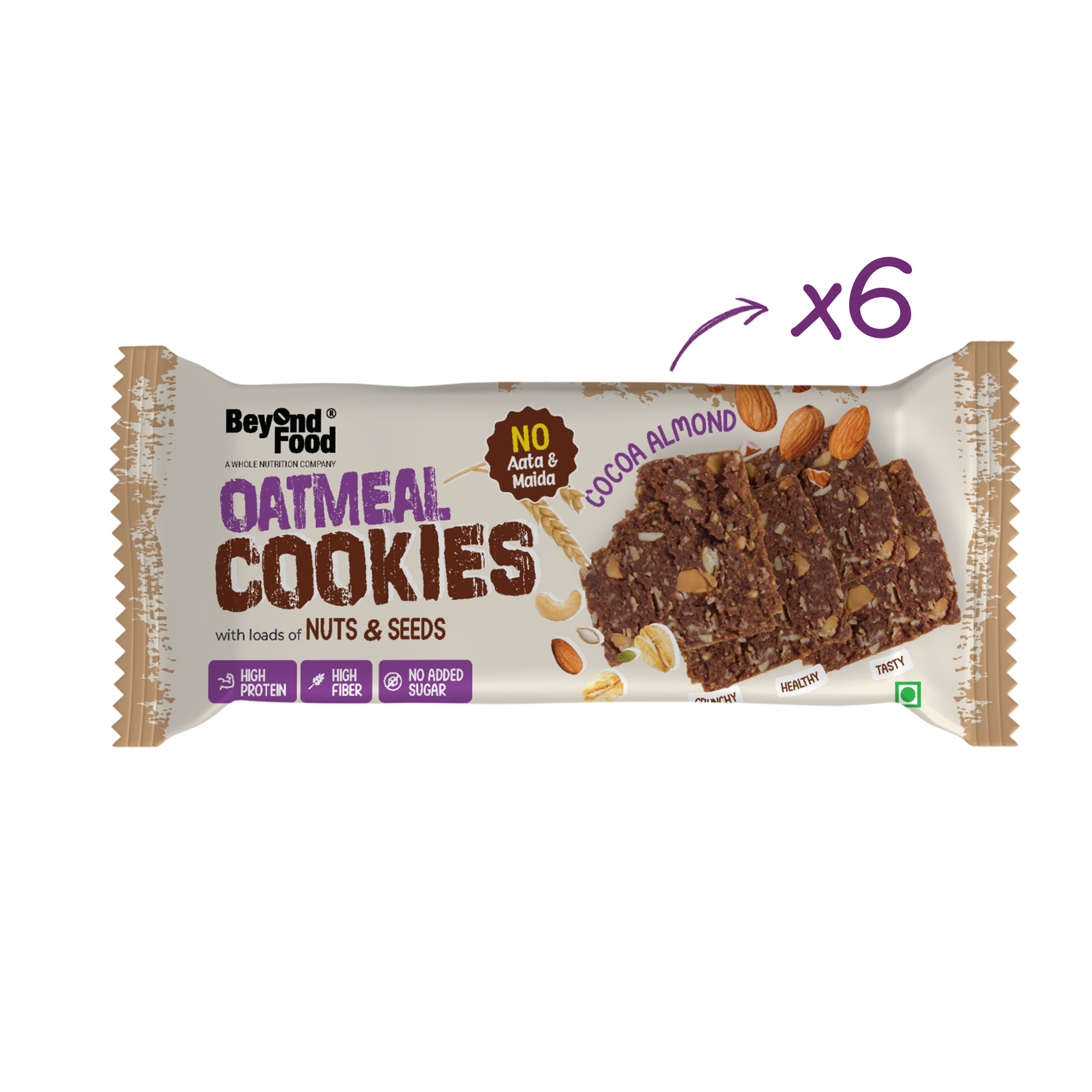 Oatmeal Cookies – Cocoa Almond (40g)