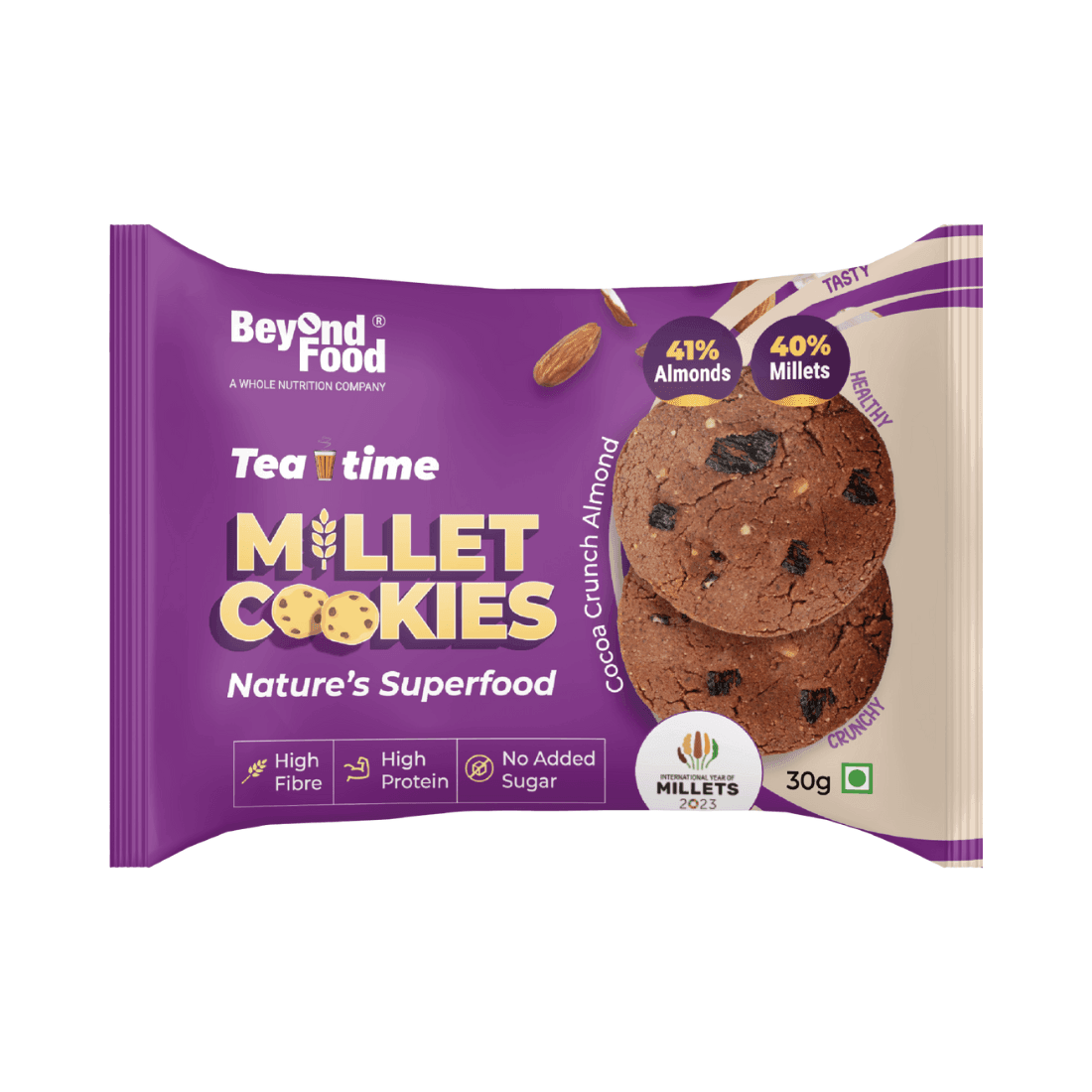 Millet Cookies – Cocoa Crunch Almond – Single Pack