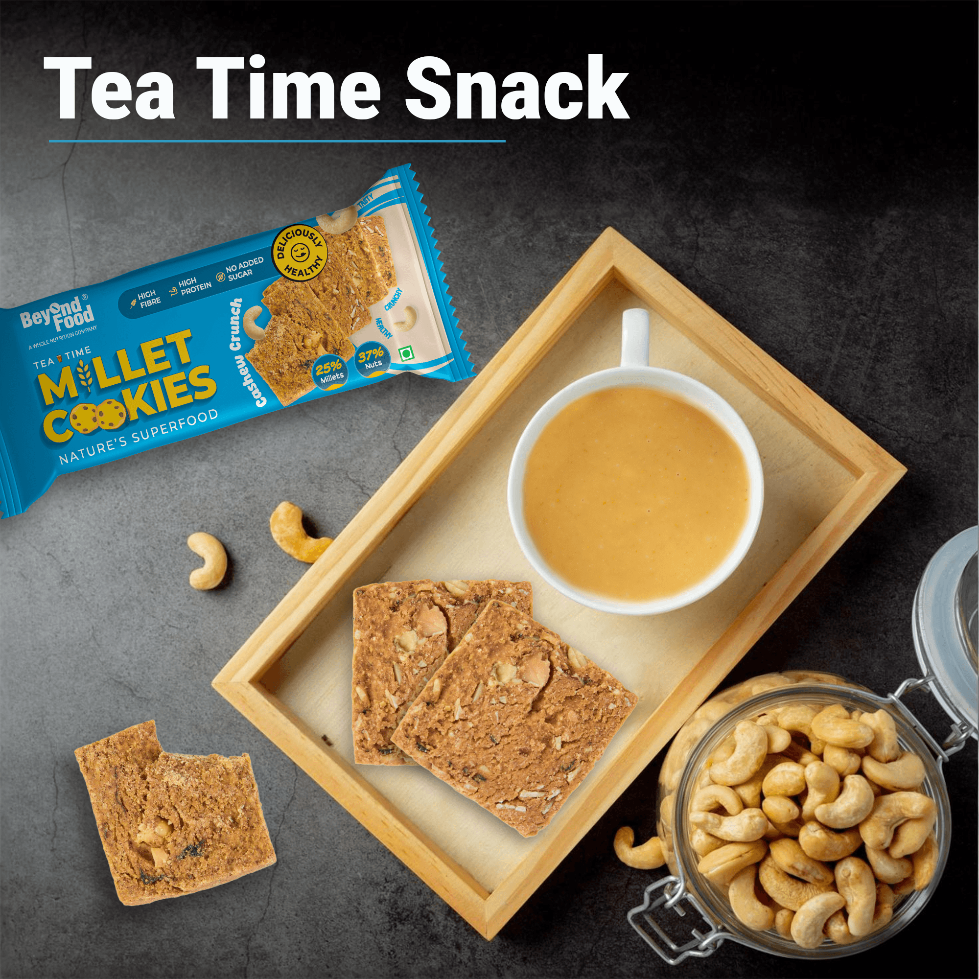 Millet Cookies – Cashew Crunch (40g)