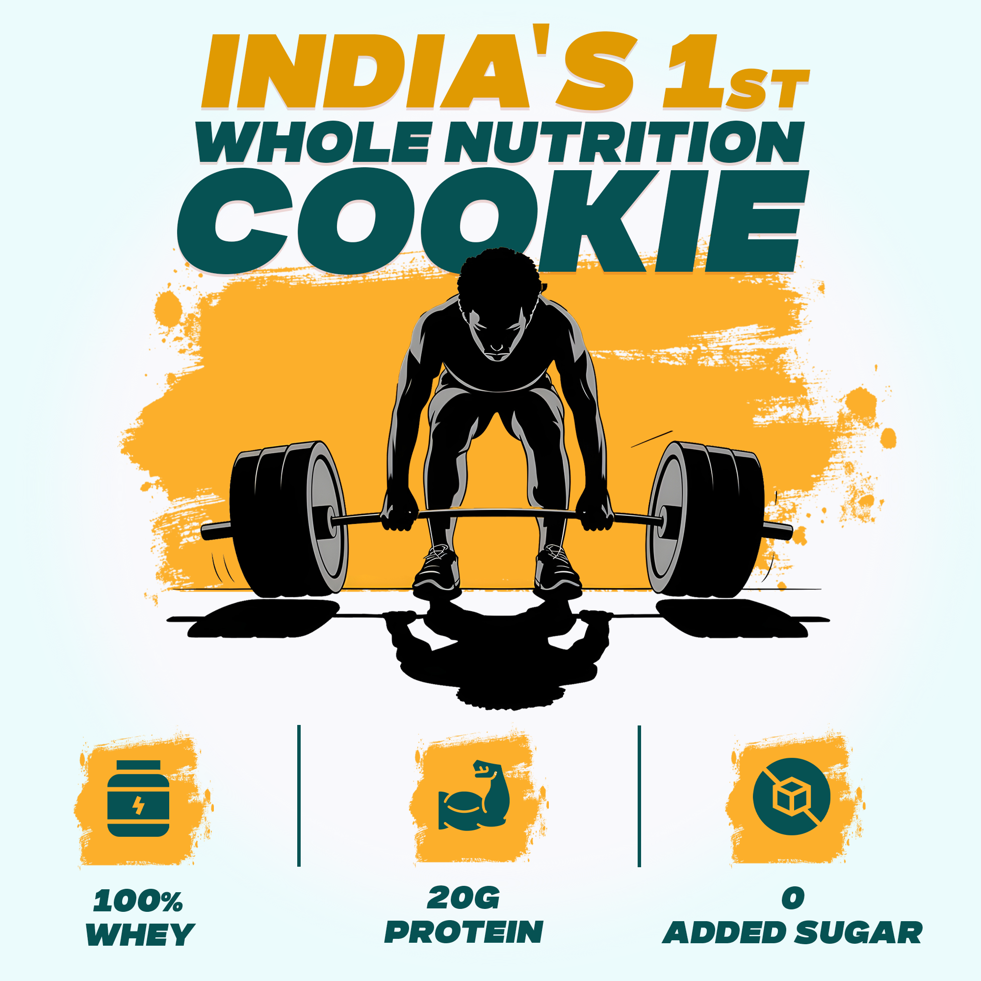 “India’s 1st Whole Nutrition Protein Cookie – 100% whey, 20g protein, no added sugar – Beyond Food”