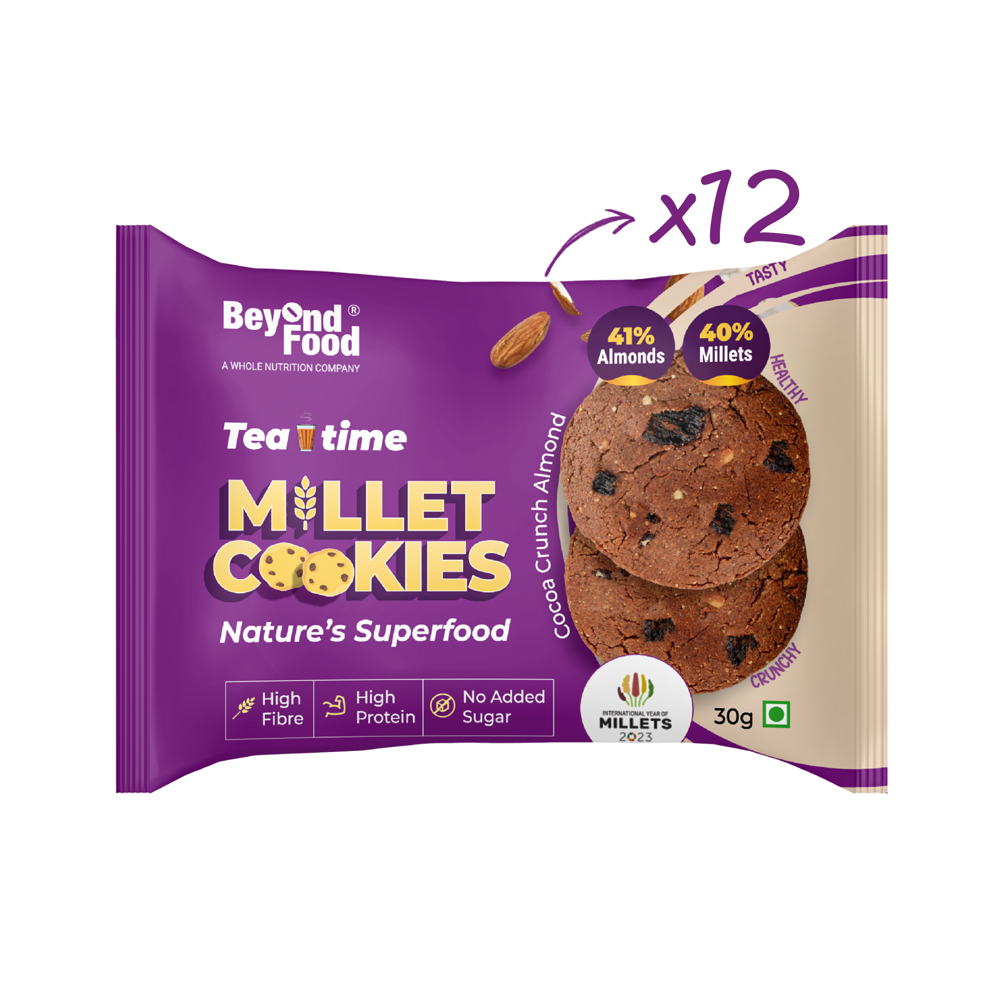 Millet Cookies – Cocoa Crunch Almond (20g)