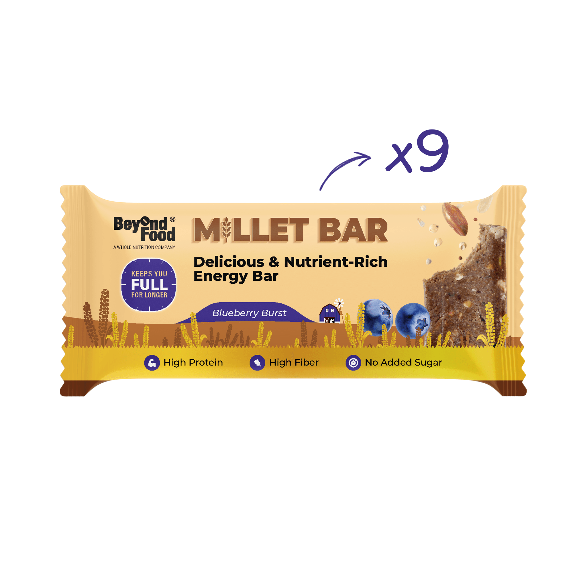 Millet Bar – Blueberry Burst