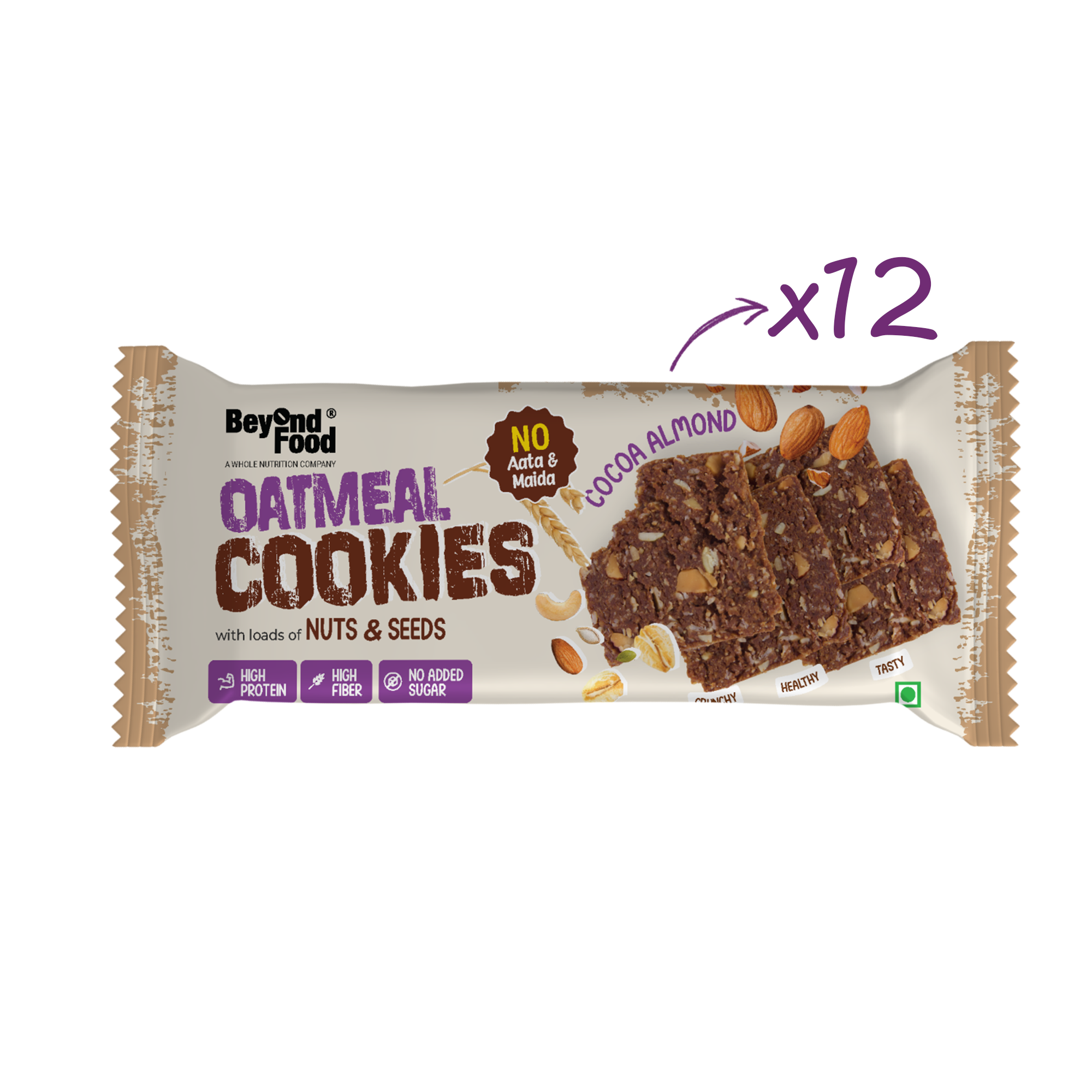 Oatmeal Cookies – Cocoa Almond - 40gm