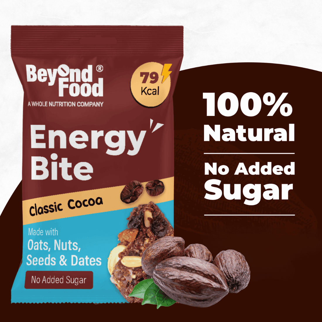 Energy Bites – Classic Cocoa – Pack of 12