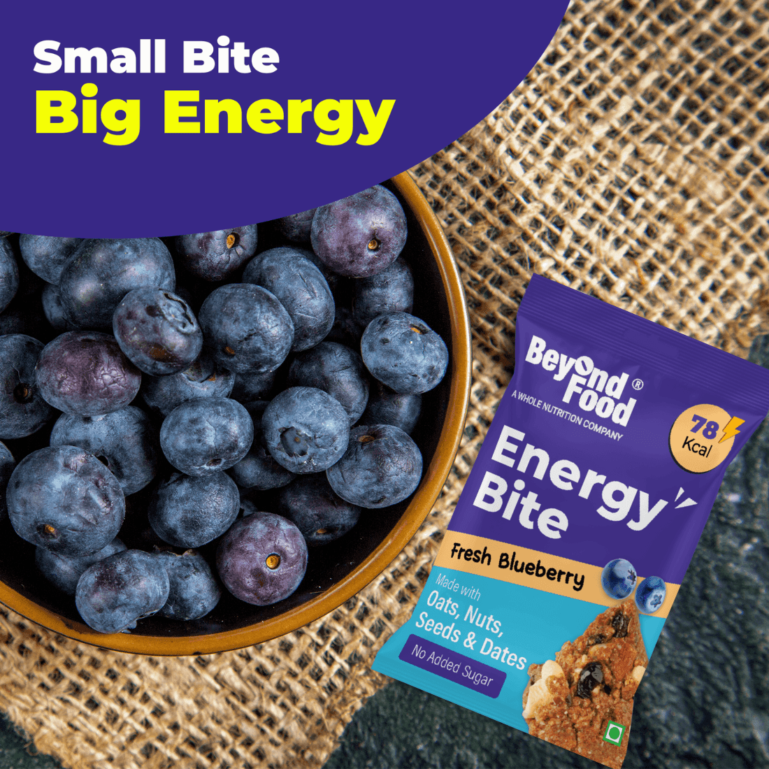 Energy Bites – Fresh Blueberry – Pack of 12